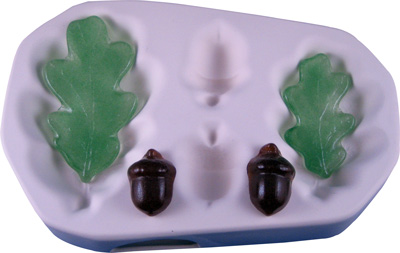 Oak Leaves and Acorns with Slump Glass Casting Mold - 7.625 x 4.875 in. link