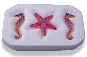 Seahorse and Starfish Glass Casting Mold - 7 x 4 in. link
