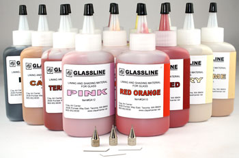 Glassline Tropical Paint Set with 3 Tips and one each of 14 colors link