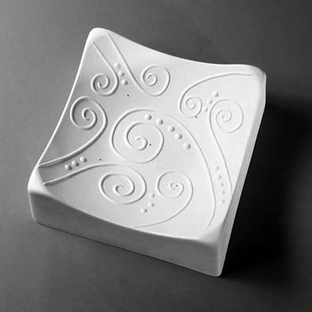 Swirl Square Texture Mold- 6.5 in. link