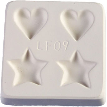 1 in. Hearts & Stars Glass Casting Mold - 4 x 4 in. link