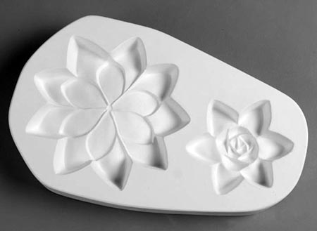 Double Succulents Frit Casting Mold - 9.5 x 6 in. link