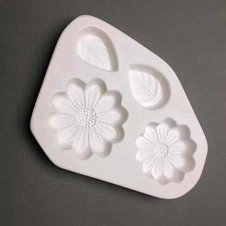 Small Daisies & Leaves Frit Casting Mold - 8 x 6.5 in. link