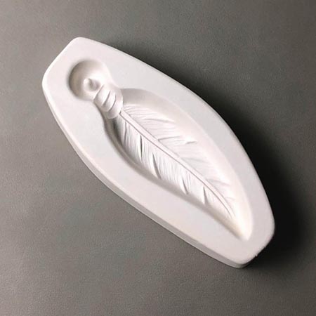 Holey Feather Frit Casting Mold - 6.5 x 3 in. link