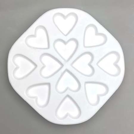 12 Hearts Casting Mold - 9.25 x 9.25 in. link