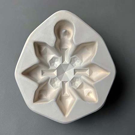Faceted Flake Ornament - 6.75 x 6 in. link
