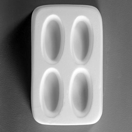 Medium 1.5 x .75 Ovals Ceramic Mold (4) - 4.625 x 2.75 in. link