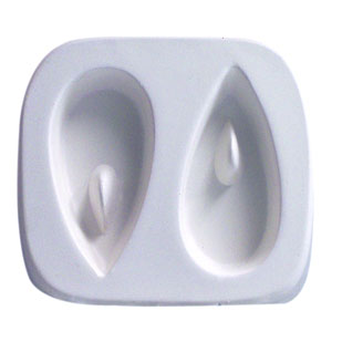 Two Tear Drops Holey Cabochon Mold- 3.5 x 3.375 in. link