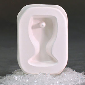 Wine Glass Holey Cabochon Mold - 2.5 in. x 3.5 in. link