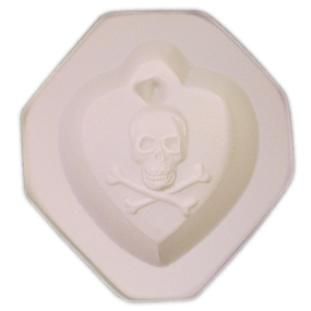 Skull and Crossbones Cameo Mold - 3.5 x 3.5 in. link