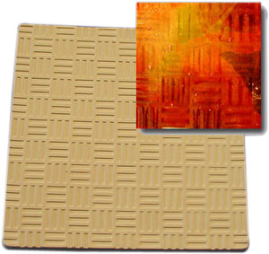 Geo Grid Ceramic Texture Mold 7 x 7 in. Tile link