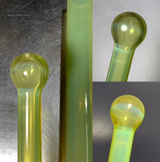 Clear over Exp. Green Opal B Grade Tube 33 COE (1/4 lb. minimum order) link