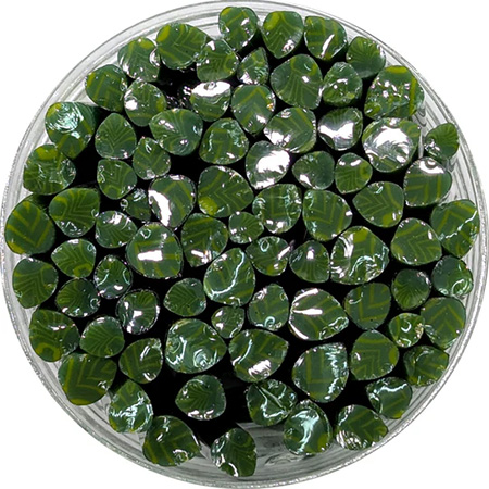 Dark Forest Green Leaves Murrine Sticks - 90 COE link