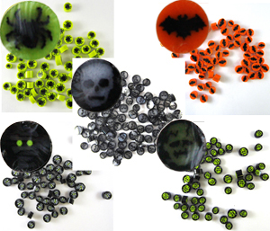 Halloween Millefiori Slices Assortment Pack - 96 COE Halloween Millefiori Slices Assortment Pack - 96 COE photo