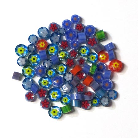 Assorted Floral Mix Millefiori Slices - 96 COE link