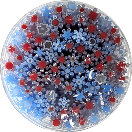 Hydrangea and Red Flowers Murrine Sticks - 96 COE link