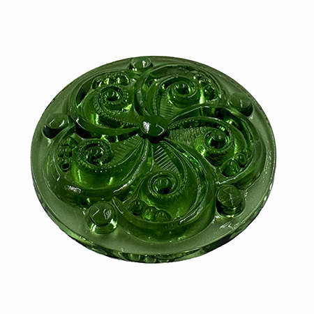 Moss Green Swirl Jewel - Round (35mm) Pack of 4 link
