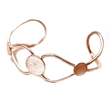 Copper 3 Pad Bracelet Cuff link