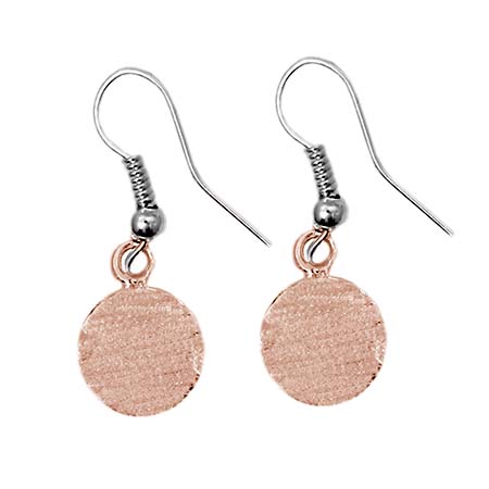 Copper Disc Earrings - 10 mm link