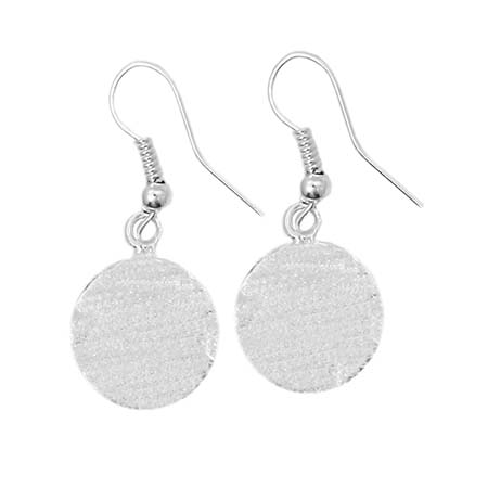 Silver Disc Earrings - 15 mm link