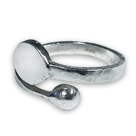 Hammered Sterling Silver Adjustable Ring link
