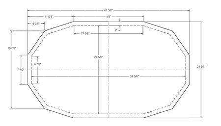 Corelite Kiln Shelf 22.62 in. x 39 in. (Fits Skutt GM1414 Oval Kiln) link