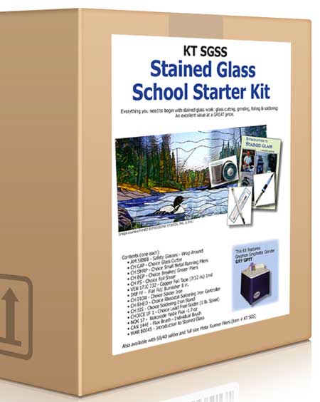 School Stained Glass Starter Kit with Grinder  link