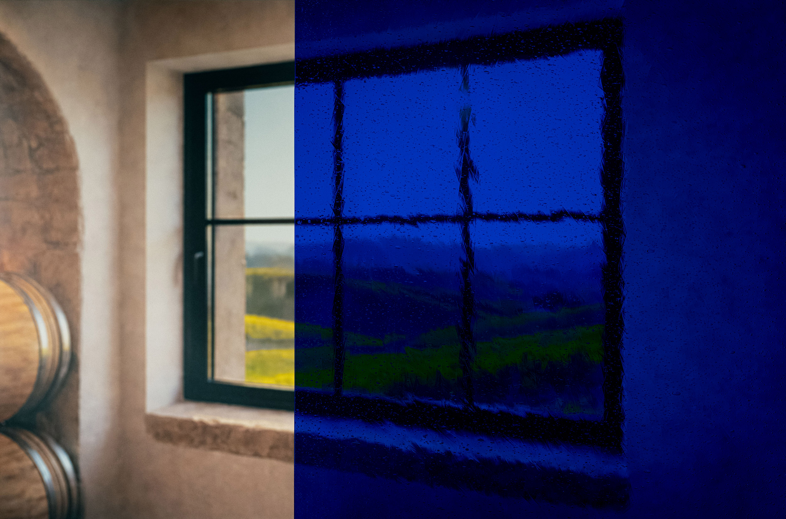 Dark Blue on Clear Lamberts Antique photo