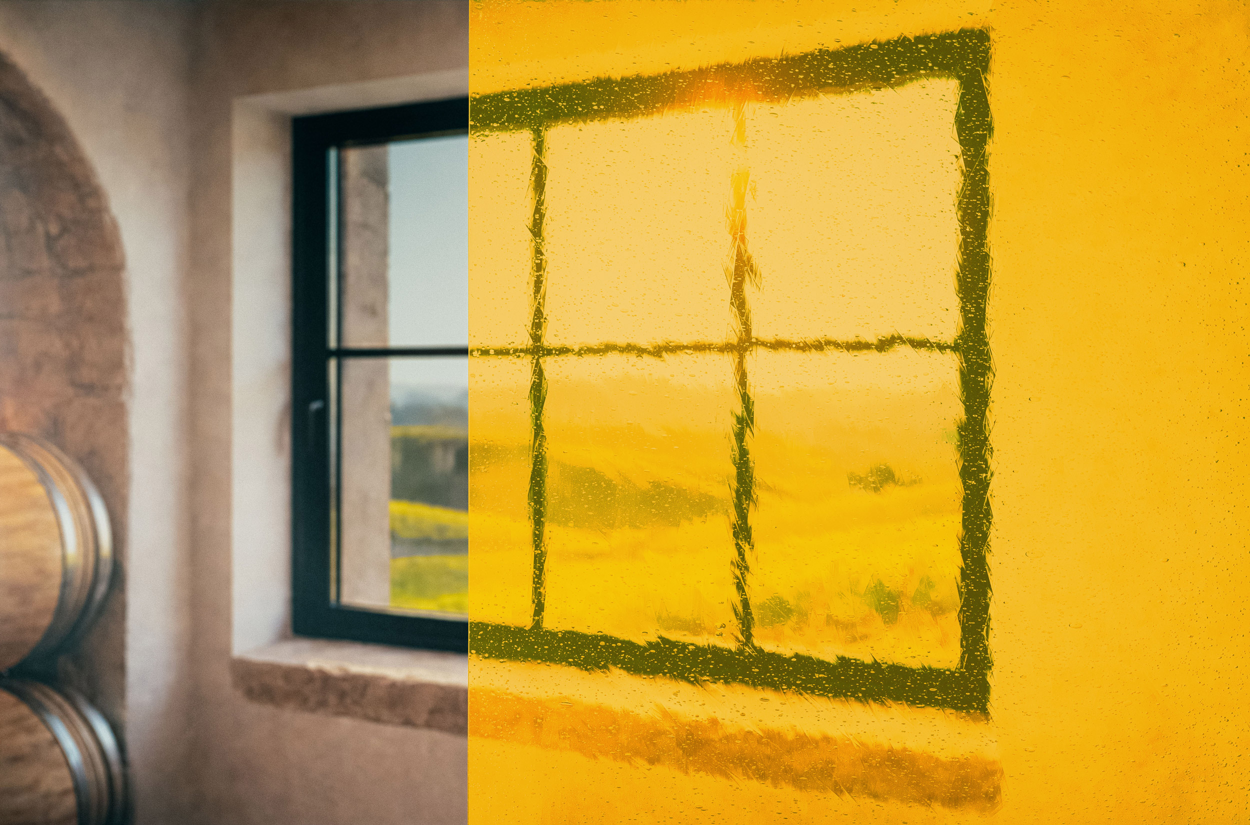 Selenium Yellow on Clear Lamberts Antique photo