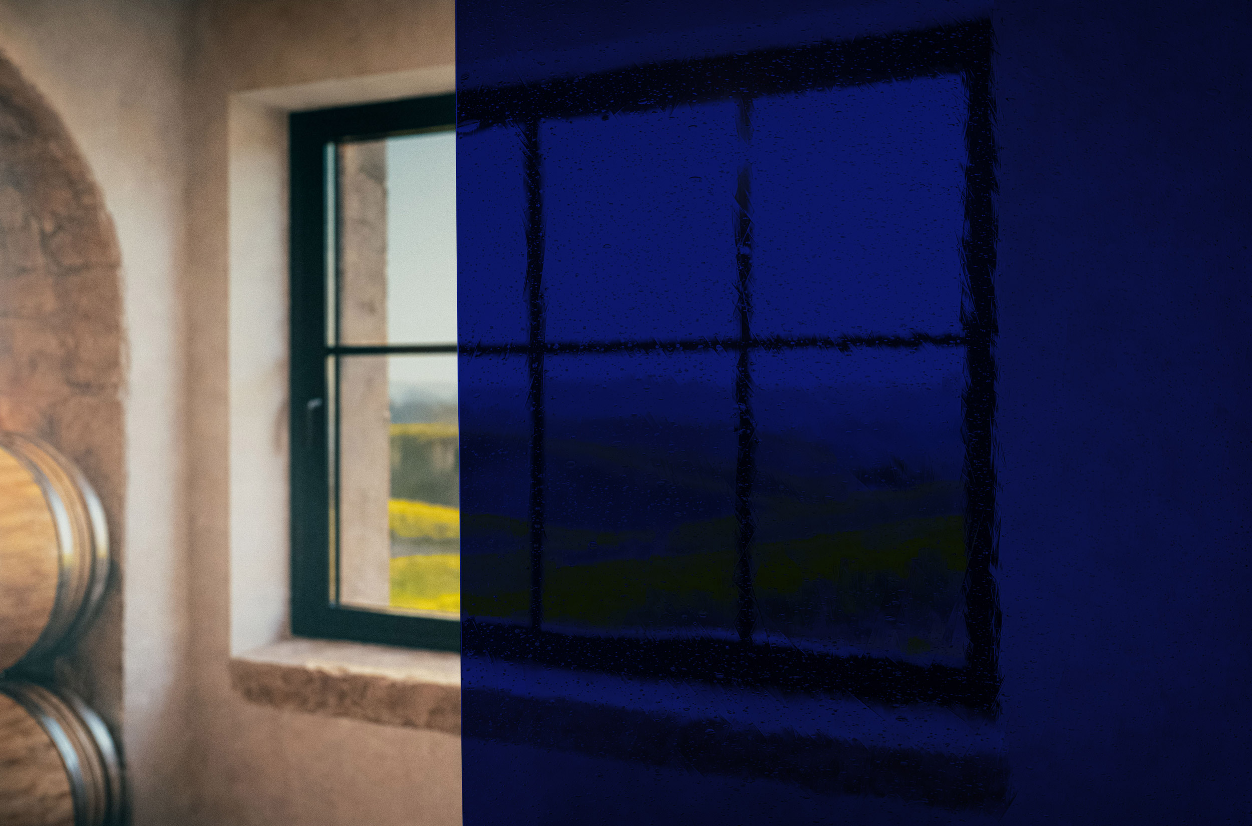 Midnight Blue on Clear Lamberts Antique photo