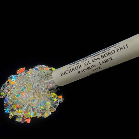 Large Frit Transparent Dichroic Rainbow Coated 33 COE link