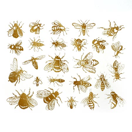 Bees Gold Decals link