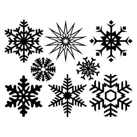 Large Snowflake Black Decals link