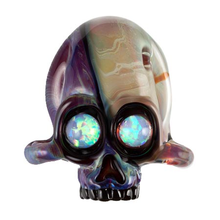 Small Frit Double Amber/ Purple Striking Borocolour 4 oz. link