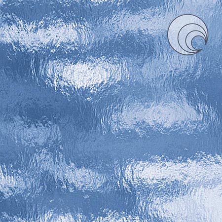 Pale Blue Rough Rolled Transparent Fusible 96 coe link