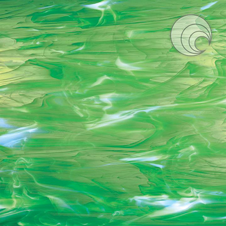 Pale Green/ White Wispy Fusible 96 coe link
