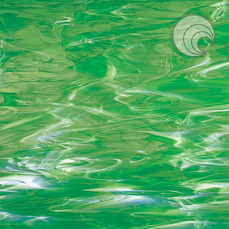 Light Green/ White Wispy Fusible 96 coe link