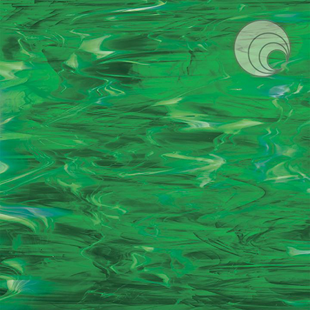 Dark Green/ White Wispy Fusible 96 coe link