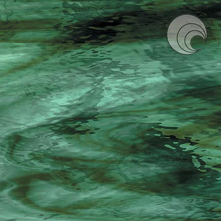 Deep Olive/ Sea Green Waterglass Fusible 96 coe link