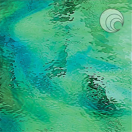 Pale Green/ Aqua Blue Streaky Waterglass Fusible 96 coe photo
