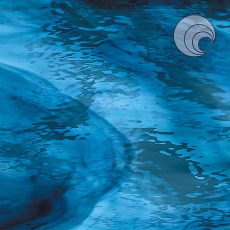 Deep Steel/ Sky Blue Waterglass Fusible 96 coe link