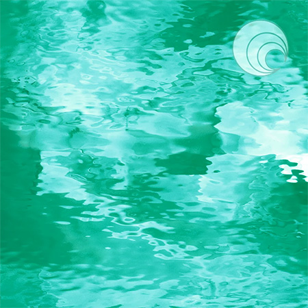 Aquamarine Transparent Waterglass Fusible 96 coe link