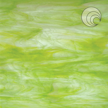 Key Lime (Yellow-Green/Clear/White) Fusible 96 coe link