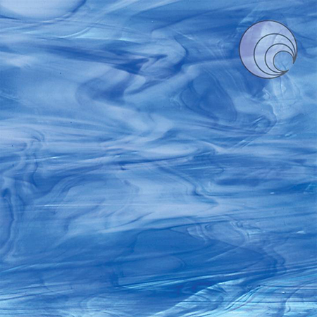 Sky Blue/ Dark Blue/ White Fusible 96 coe link