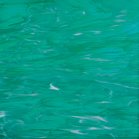 Teal Green/ White Wispy Fusible 96 coe link