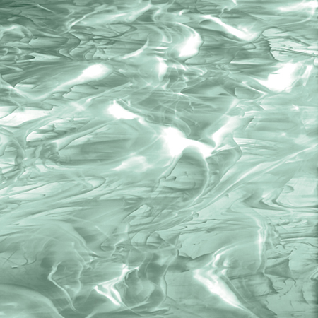 Sea Green/ White Wispy Fusible 96 coe photo