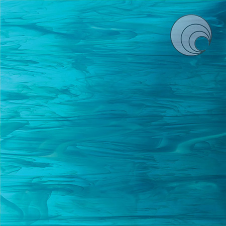 Tropic Blue/ White Wispy Fusible 96 coe link