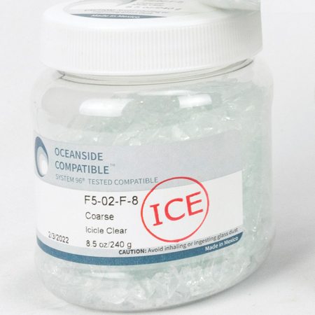 Icicle Clear Coarse Frit 96 COE (8.5 oz. jar) link