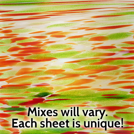 Fiesta Spirit (Ice + Green Aventurine + Ivory and Red Opal) Fusers Reserve Fusible 96 coe link
