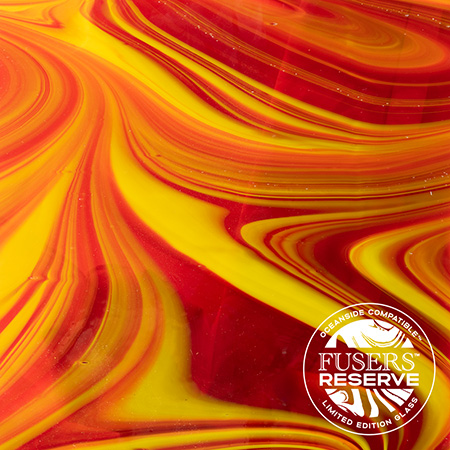 Antelope Canyon (Opal Art, Transparent Cherry Red with Sunflower Opal) Fusers Reserve System 96 link